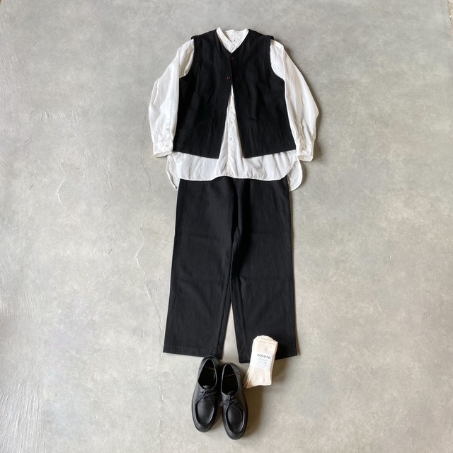 MAISON DE SOIL HOMME POWERLOOM HEAVY COTTON MDS BANDED COLLAR SHIRT