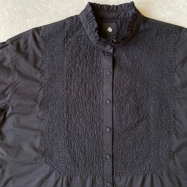 maison de soil 60s ORGANIC CAMBRIC with ENB FRILL COLLAR SHIRT