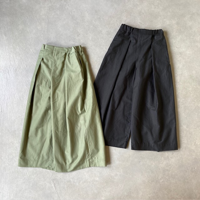 結-yui- COTTON/LINEN BACK SATIN  WIDE TUCK EASY BAGS