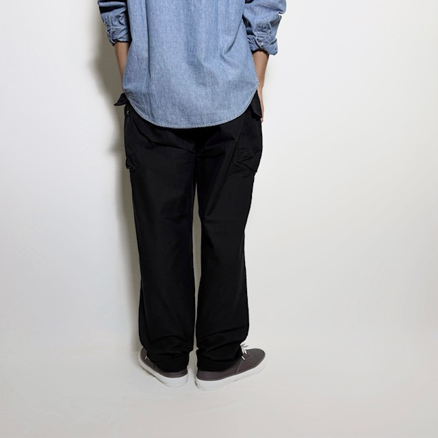 SAGE DE CRET コットンリネンバックサテンペグトップワンタックカーゴパンツ