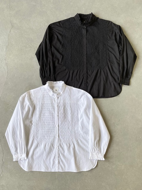 maison de soil 60s ORGANIC CAMBRIC with ENB FRILL COLLAR SHIRT