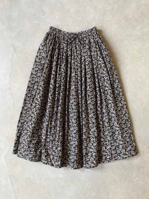 SOIL  COTTON SLUB SMALL FLOWER PRINT  GATHERED SKIRT