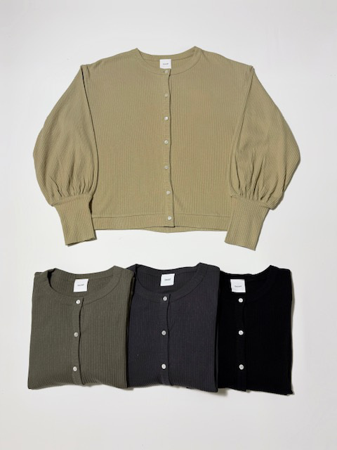 Gauze  VINTAGE RIB CARDIGAN