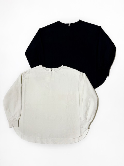 PRIT アンカットコール近江晒加工 ラウンドヘムプルオーバー