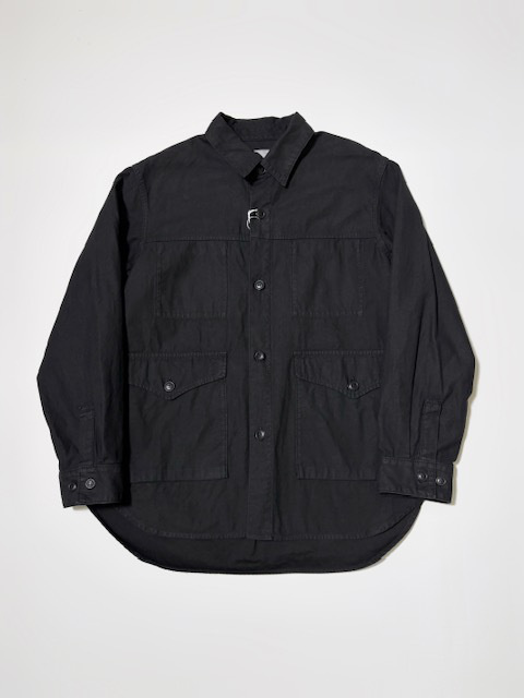 SAGE DE CRET コットンリネンバックサテン ロングシャツジャケット