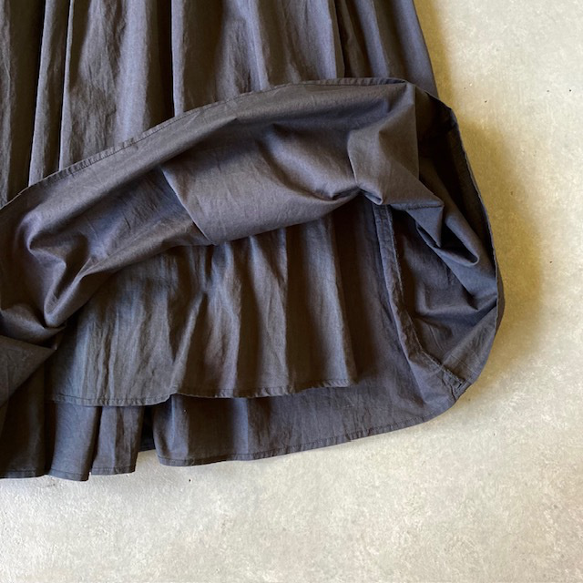 maison de soil 60s ORGANIC CAMBRIC PLAIN PINTUCK FLARED SKIRT