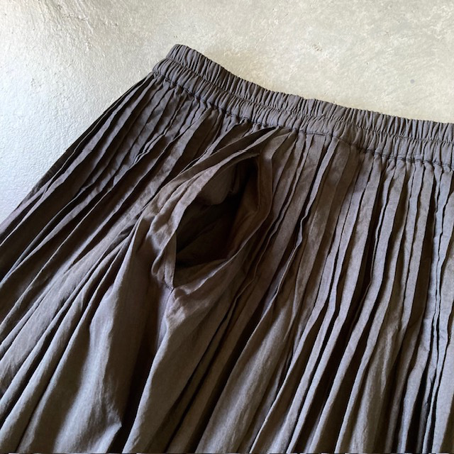 maison de soil 60s ORGANIC CAMBRIC PLAIN PINTUCK FLARED SKIRT