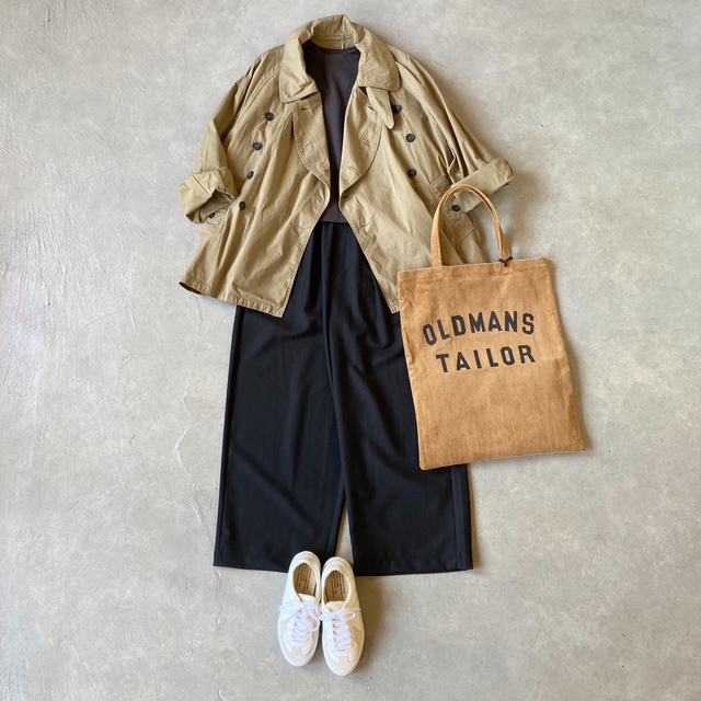 maison de soil WORSTED SERGE 2TUCK WIDE EASY PANTS