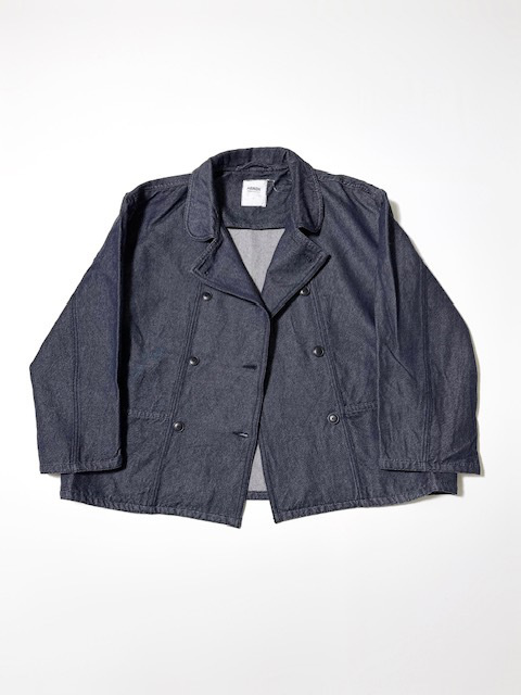 ARMEN  WOOL / COTTON TWILL  ROUND COLLAR DOUBLE JACKET