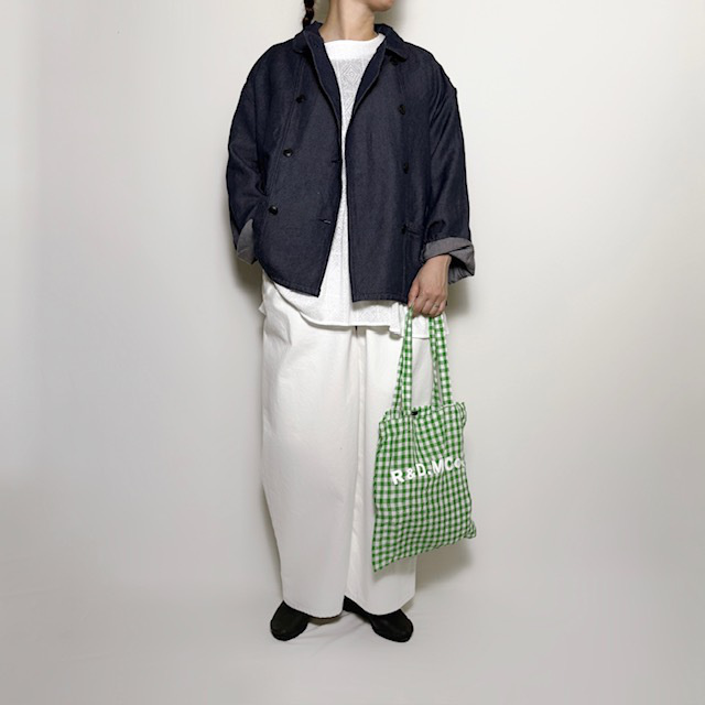 ARMEN WOOL / COTTON TWILL ROUND COLLAR DOUBLE JACKET