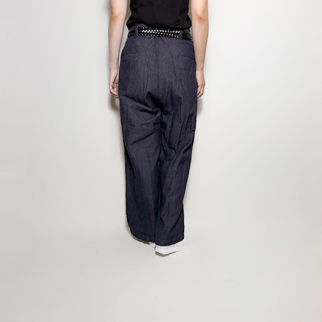 ARMEN WOOL / COTTON TWILL ADJUSTER TACK PANTS with SUSPENDERS 