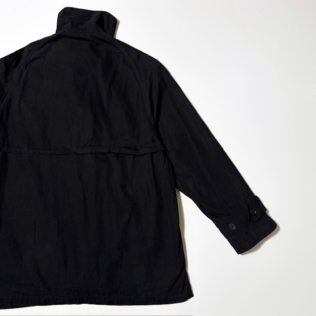 HTS MEDIUM WEIGHT PEACH SKIN COTTON DOUBLE OVER SHORT COAT