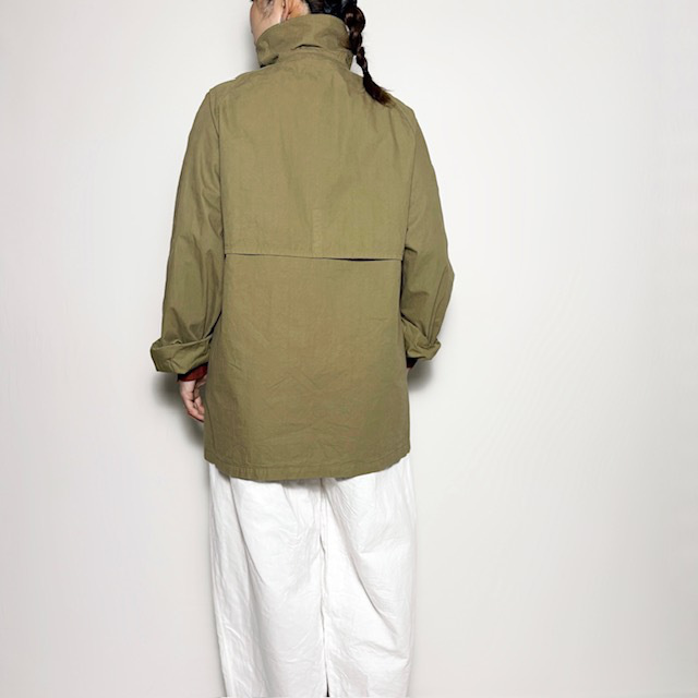 HTS MEDIUM WEIGHT PEACH SKIN COTTON DOUBLE OVER SHORT COAT