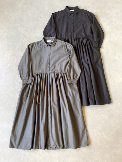SOIL  40s POPLIN PLAIN  REGULAR COLLARDRESS