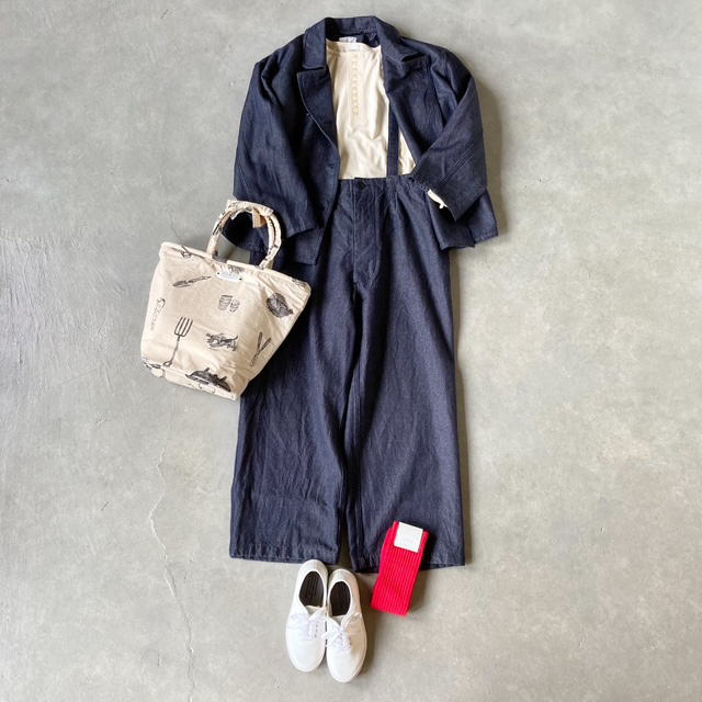 ARMEN WOOL / COTTON TWILL ROUND COLLAR DOUBLE JACKET