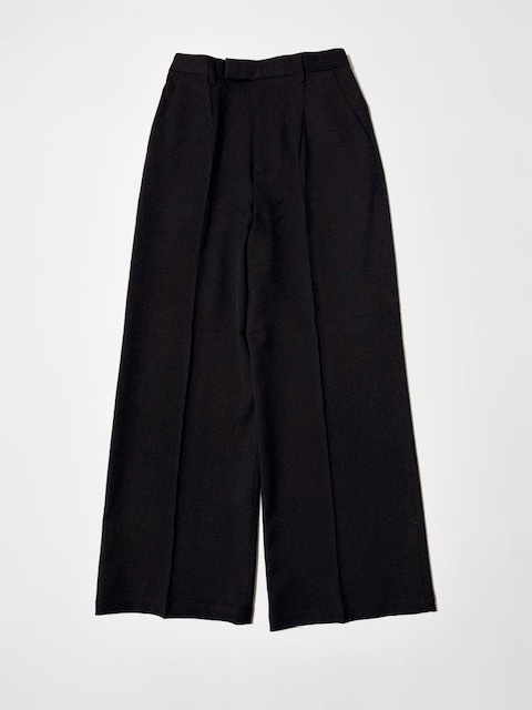 JOHNBULL ウールライクピンタックワイドスラックス