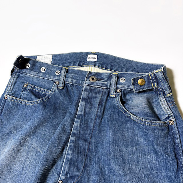 chimala UNISEX 12oz W WIDTH DENIM WAIST ADJUSTABLE PANTS