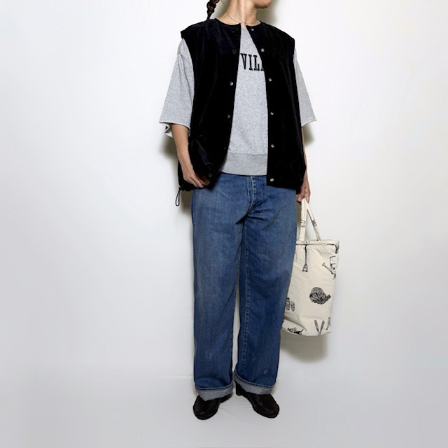 chimala UNISEX 12oz W WIDTH DENIM WAIST ADJUSTABLE PANTS