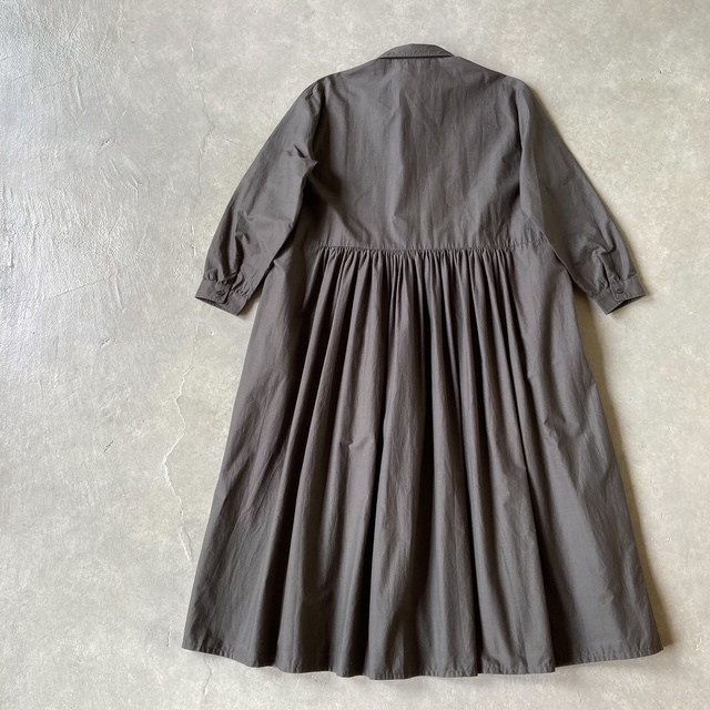 SOIL 40s POPLIN PLAIN REGULAR COLLAR DRESS