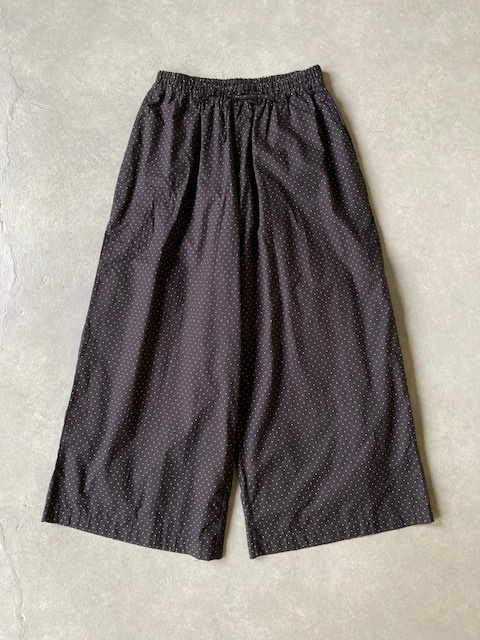 SOIL 40s POPLIN PIN DOT PRINT WIDE EASY PANTS