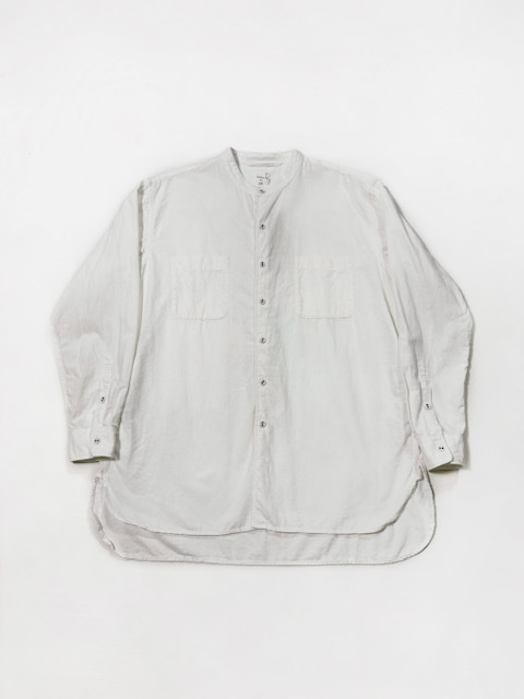 MAISON DE SOIL HOMME POWER LOOM HEAVY COTTON MDS BANDED COLLAR SHIRT