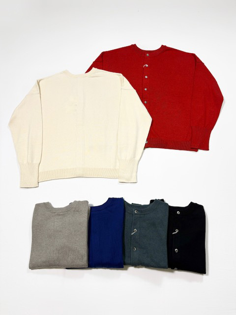 PRIT  コットンウール 12G天竺編み  2way ワイドカーディガン