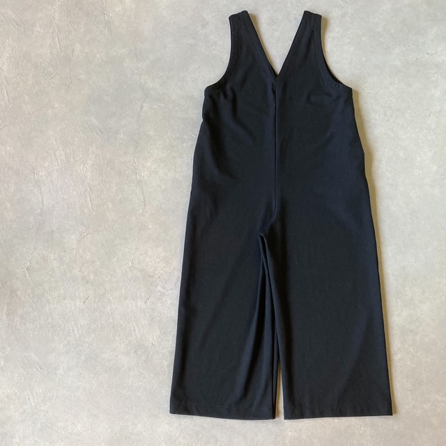 PRIT ツイルストレッチ裏起毛 Vネックオールインワン