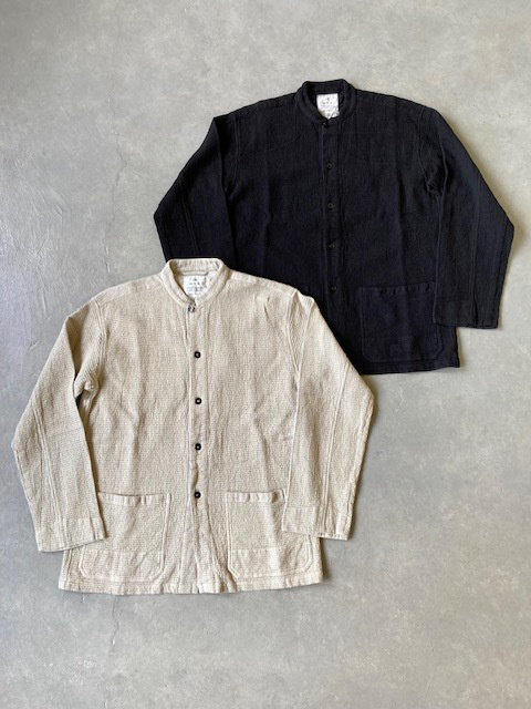 HTS (HARROW TOWN STORES) WAFFLE PLAIN OVERDYE STAND COLLAR COVER ALL