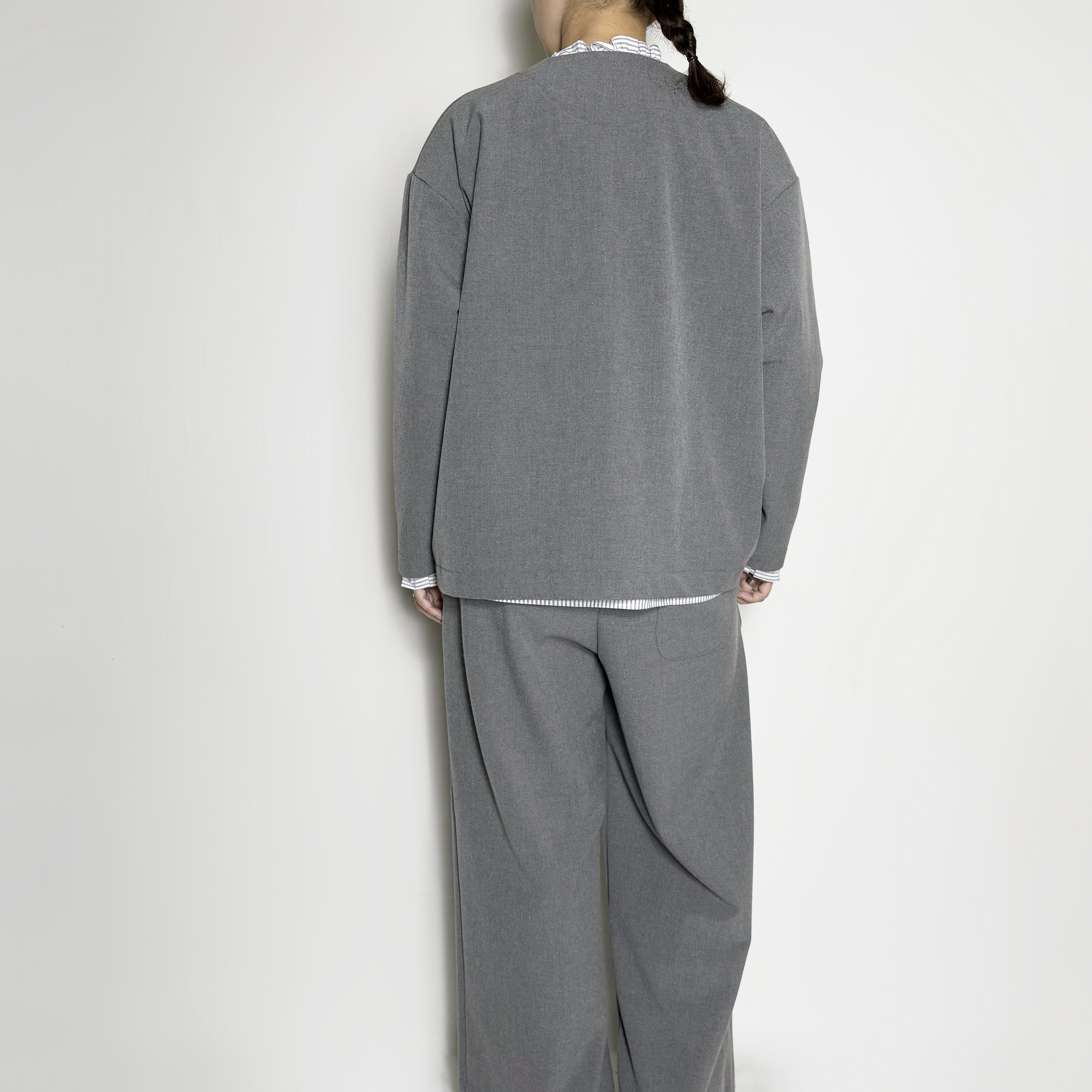 PRIT ツイルストレッチ裏起毛 トッパーカーディガンJK