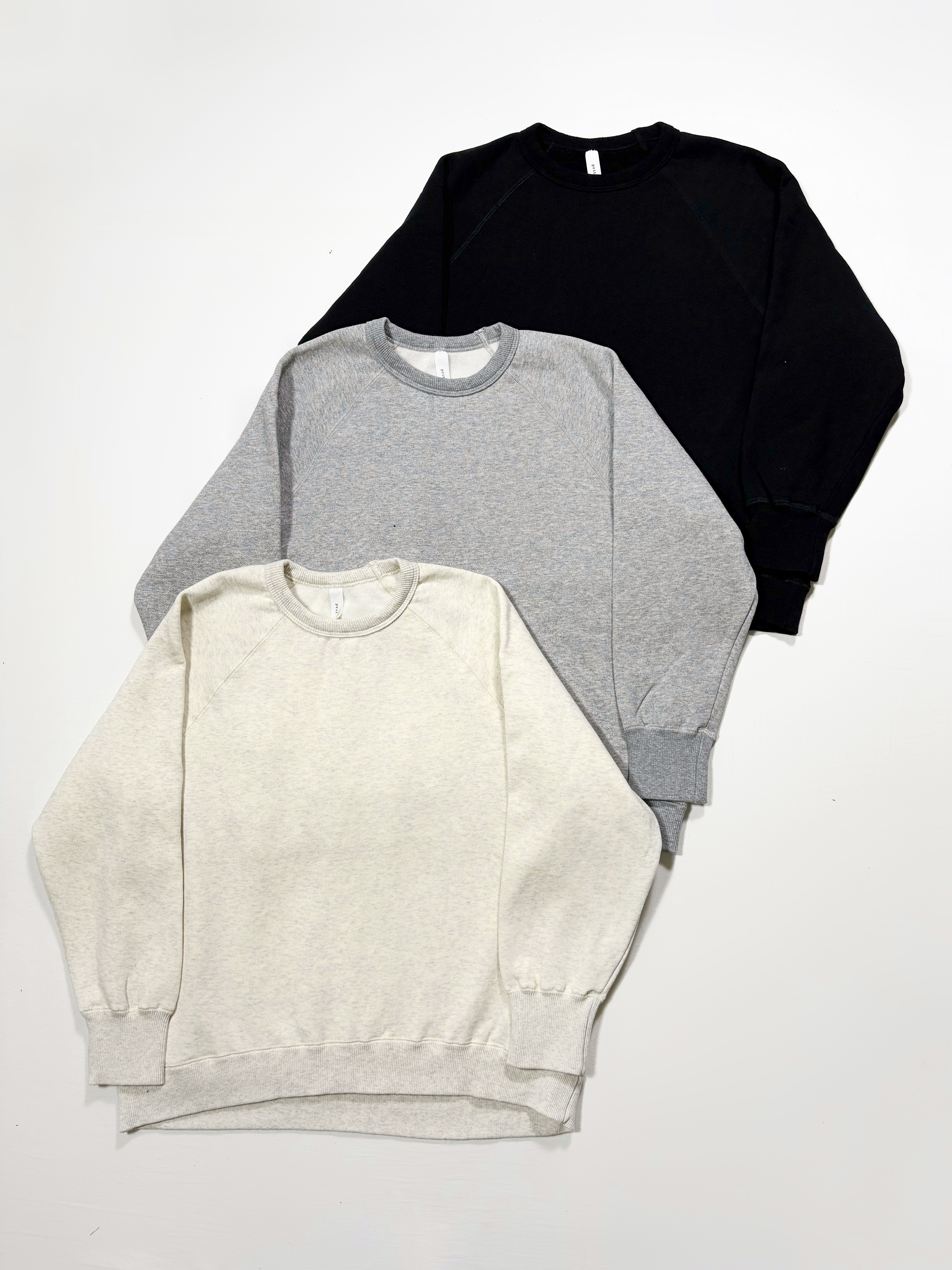 PRIT 裏毛起毛ラグランスリーブプルオーバー