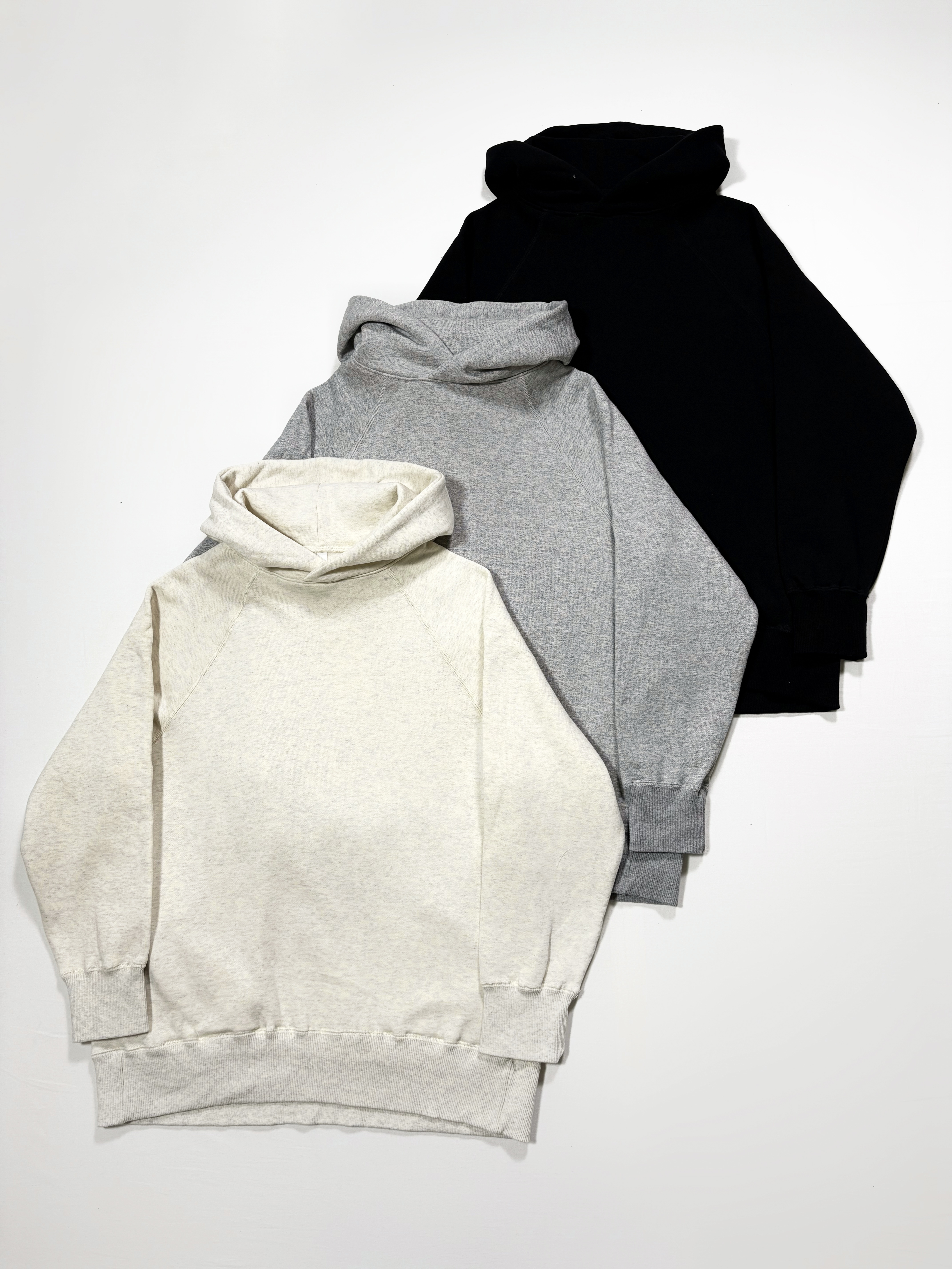 PRIT 裏毛起毛ラグランスリーブフードプルオーバー