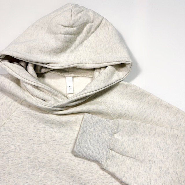 PRIT 裏毛起毛ラグランスリーブフードプルオーバー