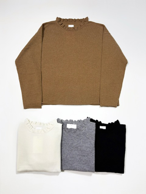 Gauze FRILL COLLAR 2WAY KNIT PULL OVER