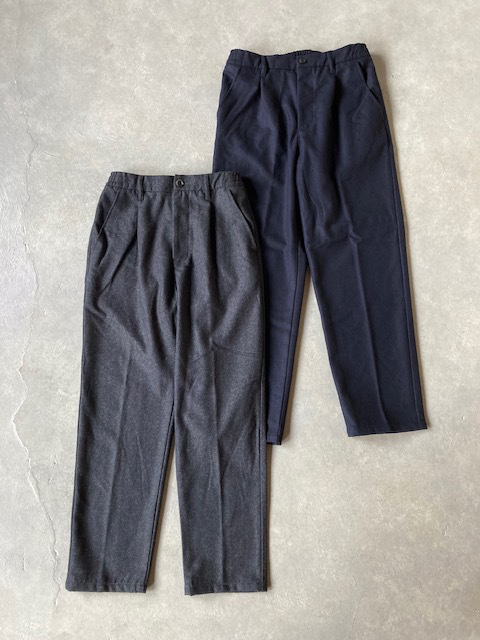 JOHNBULL ウールライクワンタックトラウザー