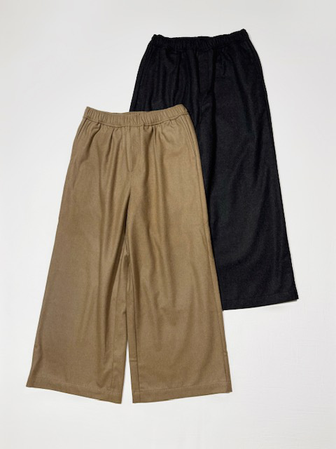 maison de soil  WOOL FLANNEL EASY WIDE PANTS