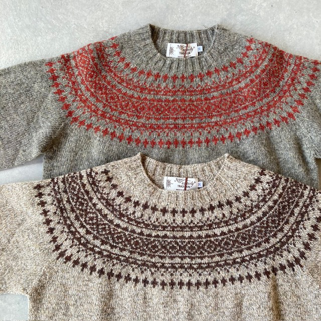 NOR' EASTERLY L/S CREW SUPERSOFT SHTLAND WOOL 2 TONE NORDIC