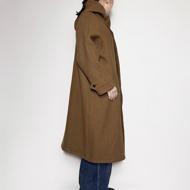HTS HEAVY WEIGHT WOOL TWILL HOODED COAT