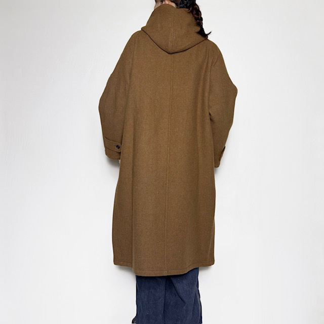 HTS HEAVY WEIGHT WOOL TWILL HOODED COAT