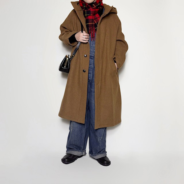 HTS HEAVY WEIGHT WOOL TWILL HOODED COAT