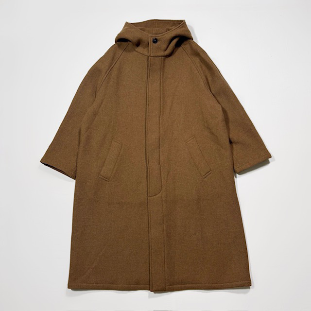 HTS HEAVY WEIGHT WOOL TWILL HOODED COAT