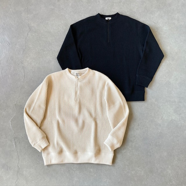 Jackman COTTON BIG WAFFLE HALF ZIP