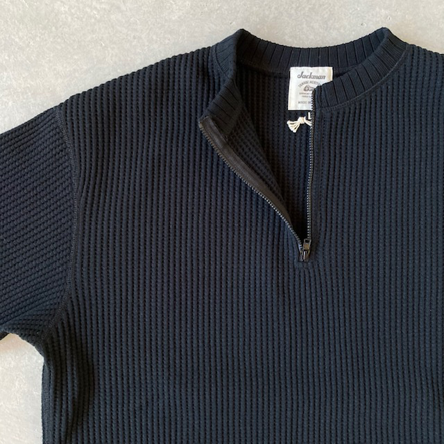 Jackman COTTON BIG WAFFLE HALF ZIP