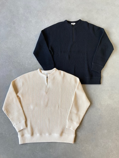 Jackman COTTON BIG WAFFLE HALF ZIP