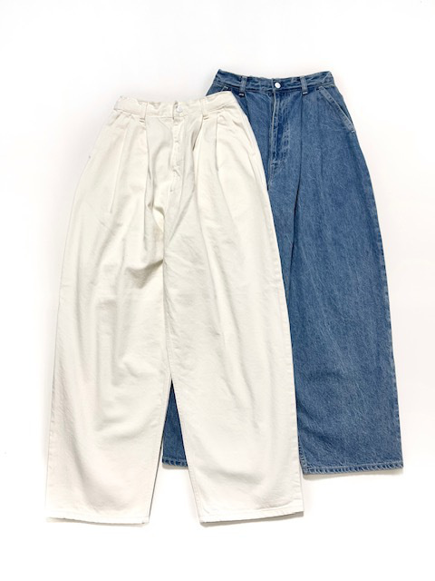 Arte povera 12ozデニム2タックパンツ
