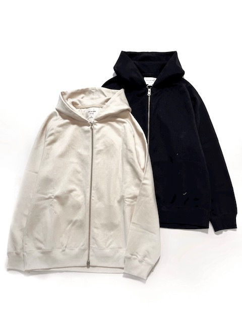 STILL BY HAND ハイゲージ裏毛ジップパーカー