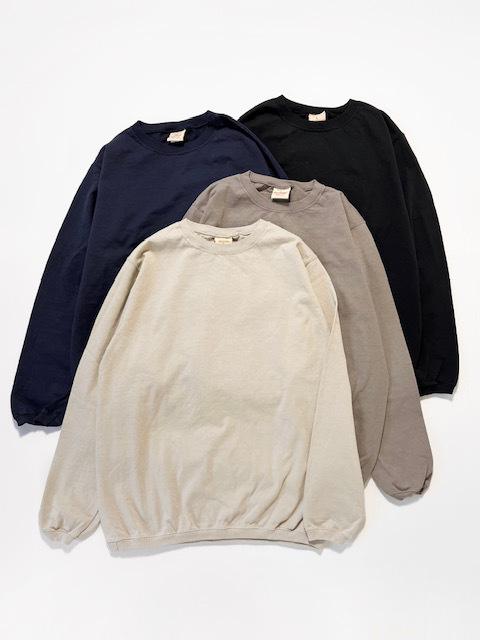 Goodwear 7.2oz HEAVY WEIGHT COTTON CREW-NECK L/S TEE CUFF and HEM RIB