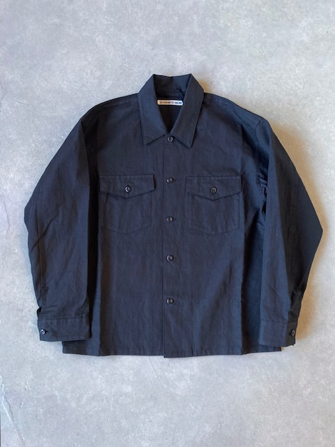 OLDMAN'S TAILOR COTTON LINEN UTILITY SHIRT