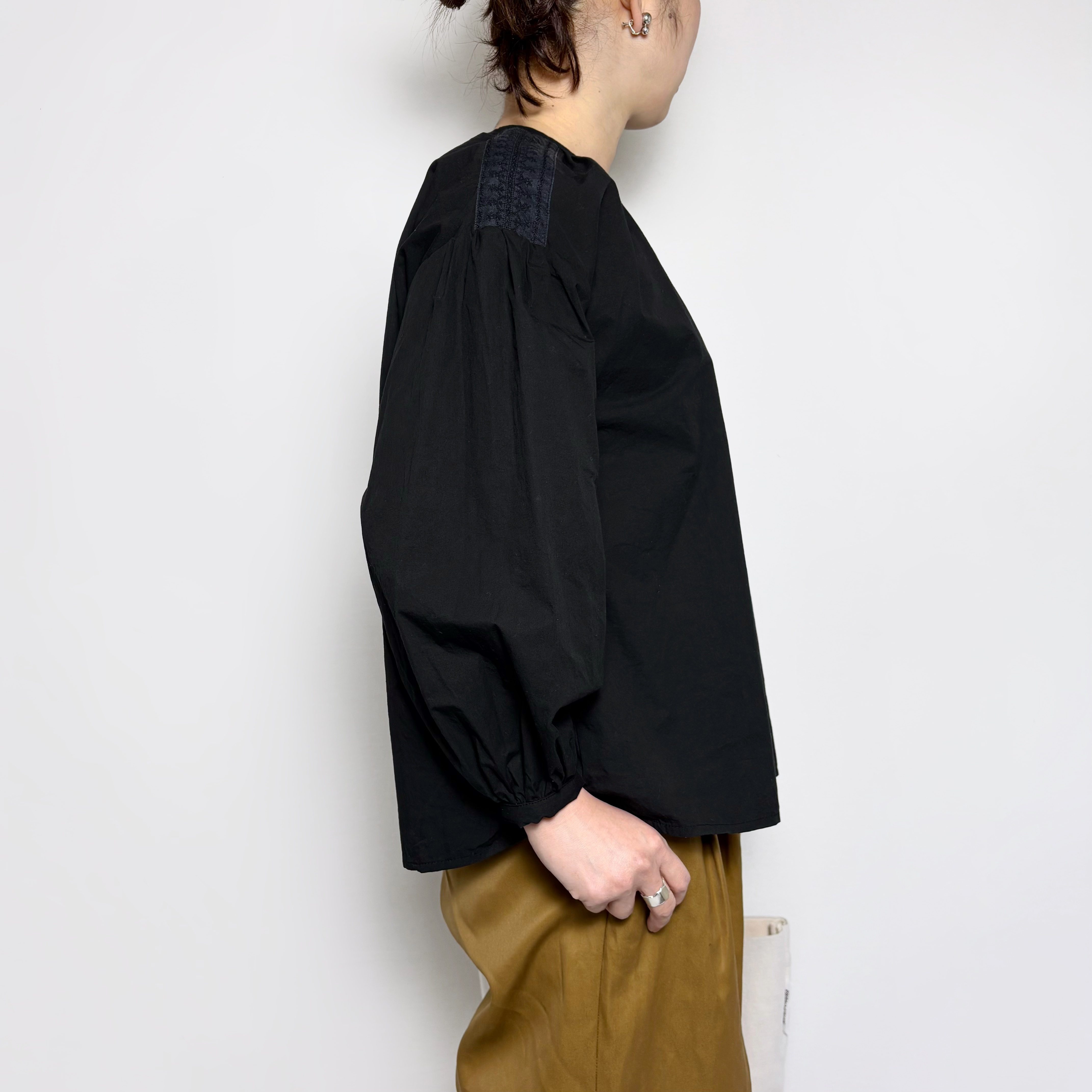 Gauze ANTIQUE LACE MODERNIST BLOUSE