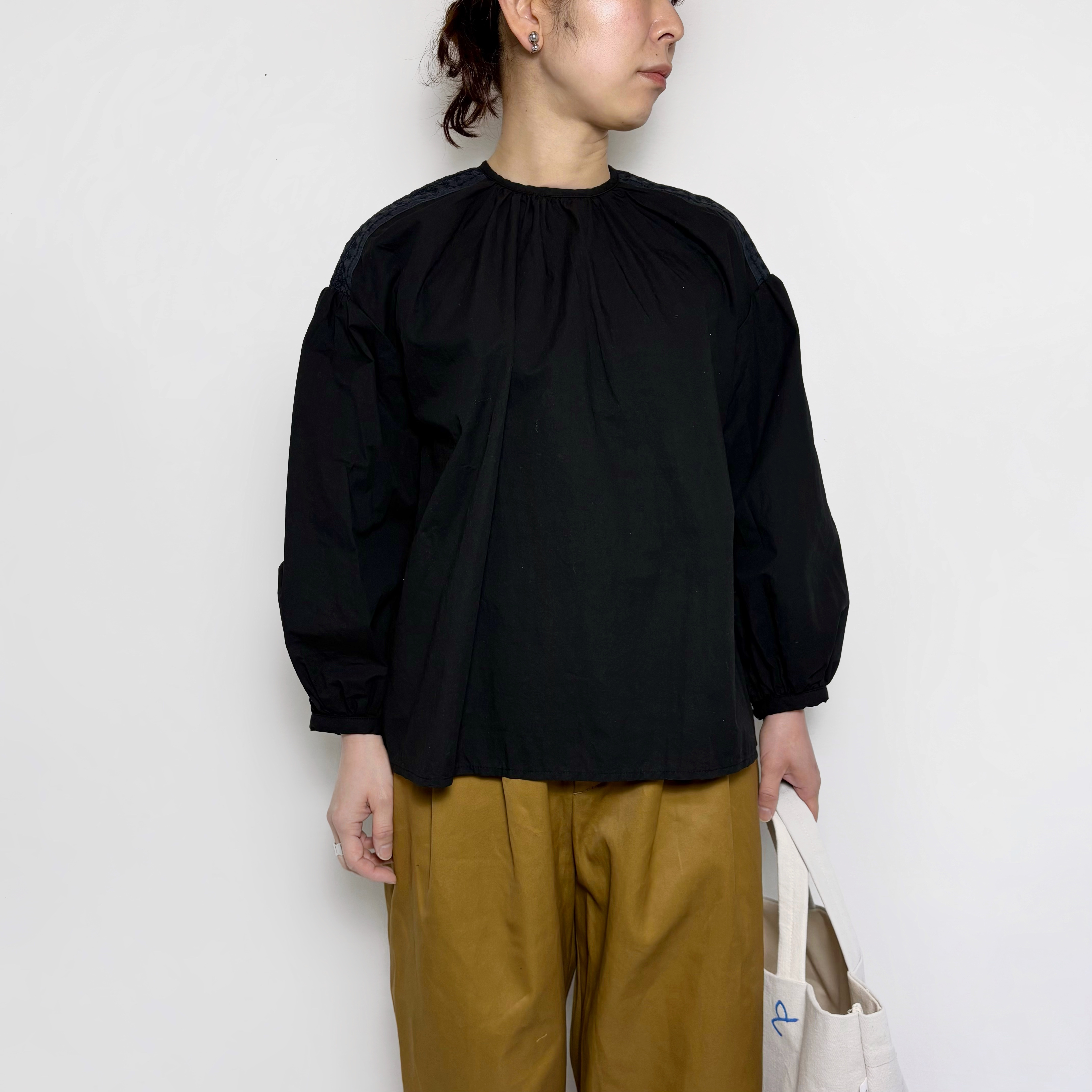 Gauze ANTIQUE LACE MODERNIST BLOUSE