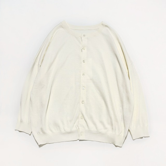 PRIT ハイツイストコットン16G天竺編み 2wayワイドカーディガン